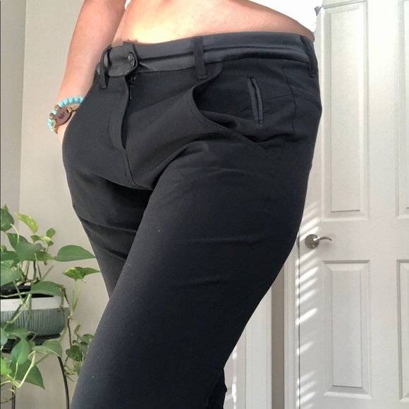 COTELAC tuxedo boyfriend black pants, no iron, size S/M(27) - Picture 4 of 16